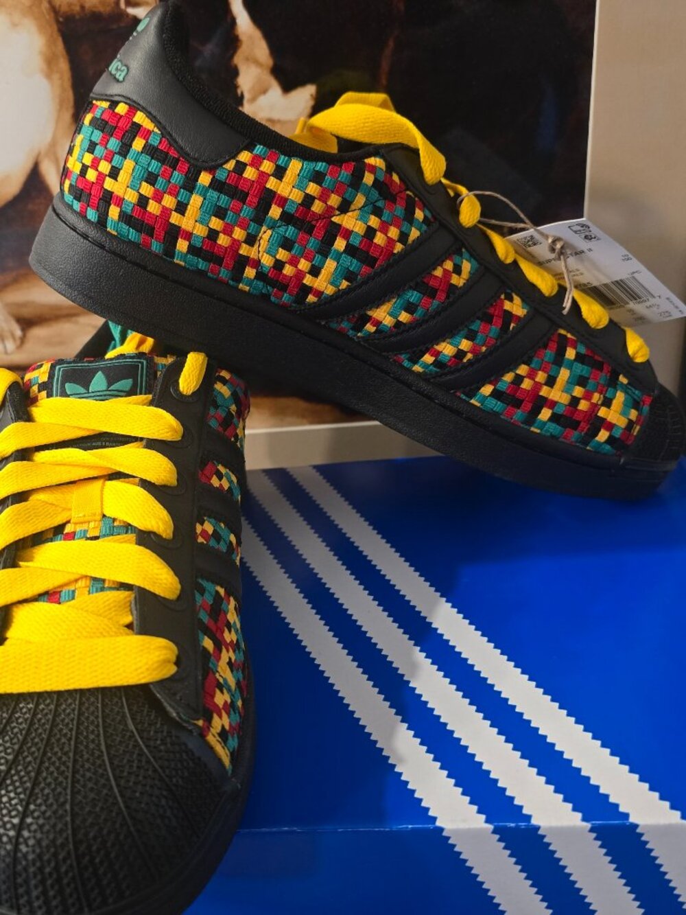 adidas Superstar II x Bob Marley Jamaica Men’s Size 10 IH9785 Fat Lace Shoes NEW